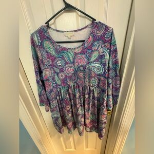 Simply Southern Multicolor Paisley Tunic